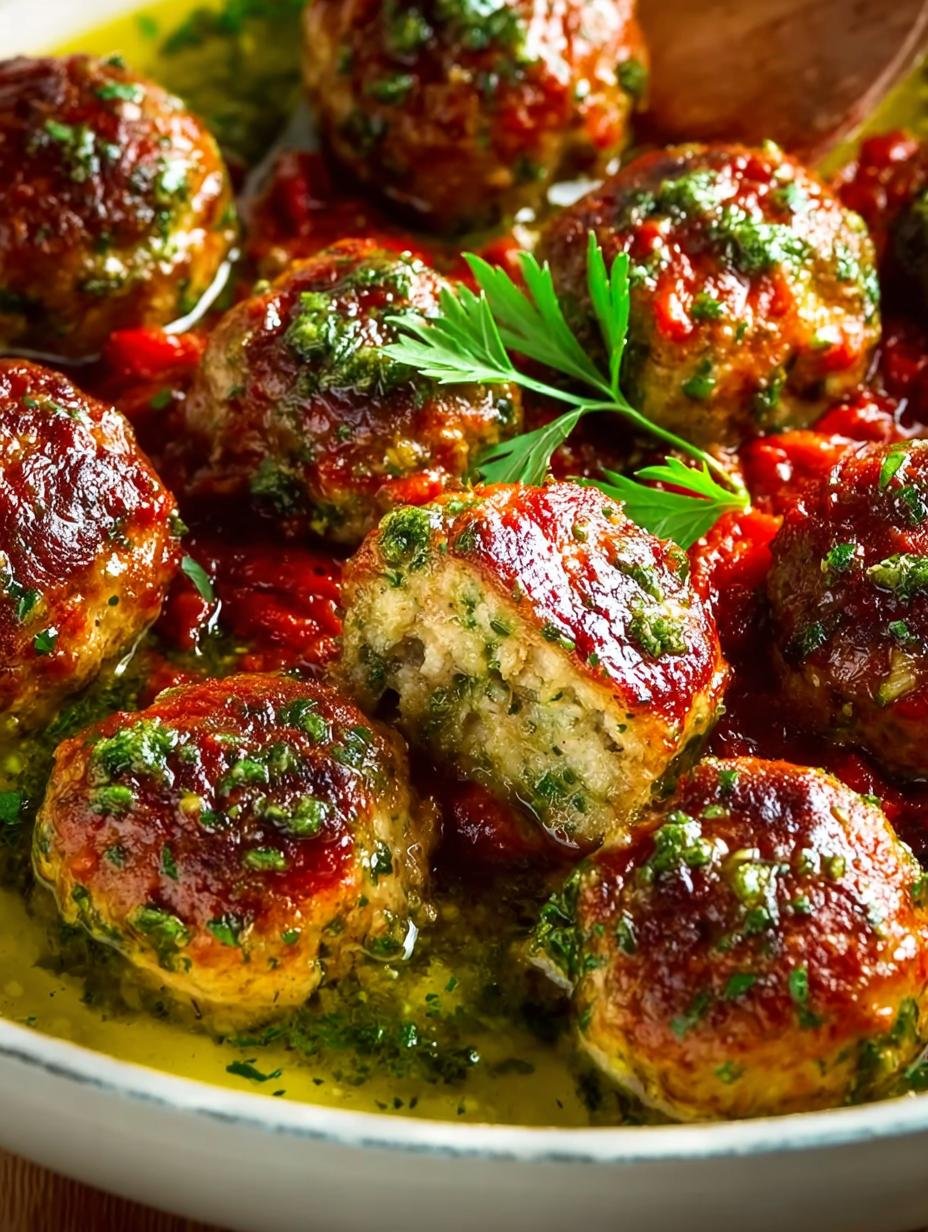 Savory Turkey Pesto Meatballs in 35 Minutes