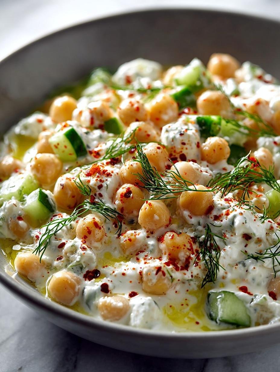 Delicious Tzatziki Chickpea Salad for Every Occasion - Tzatziki Chickpea Salad - main visual representation