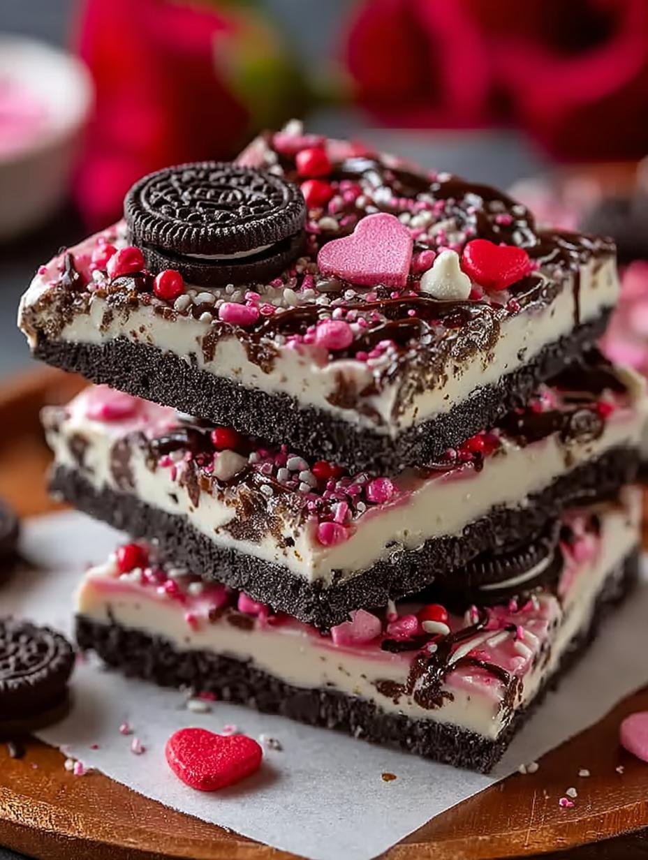 Delicious Valentines Oreo Bark for Sweethearts - Valentines Oreo Bark - main visual representation